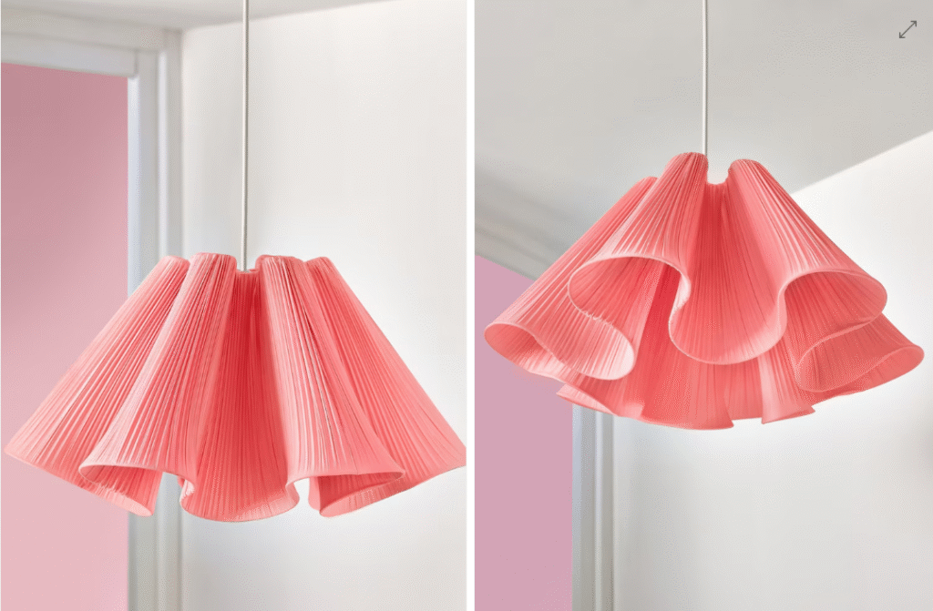Novogratz Pink Ellis Shade Ceiling Light